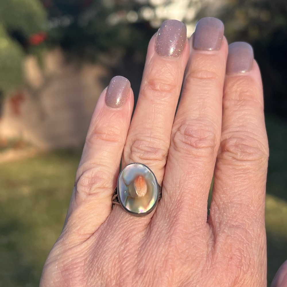 Sterling Silver Ring with Abalone
